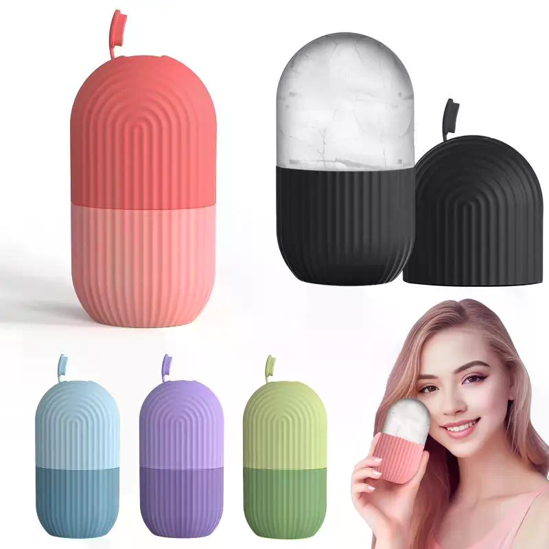 Face Ice Roller Puffiness - Buz Yüz Silindiri Güzellik Masajı Silikon