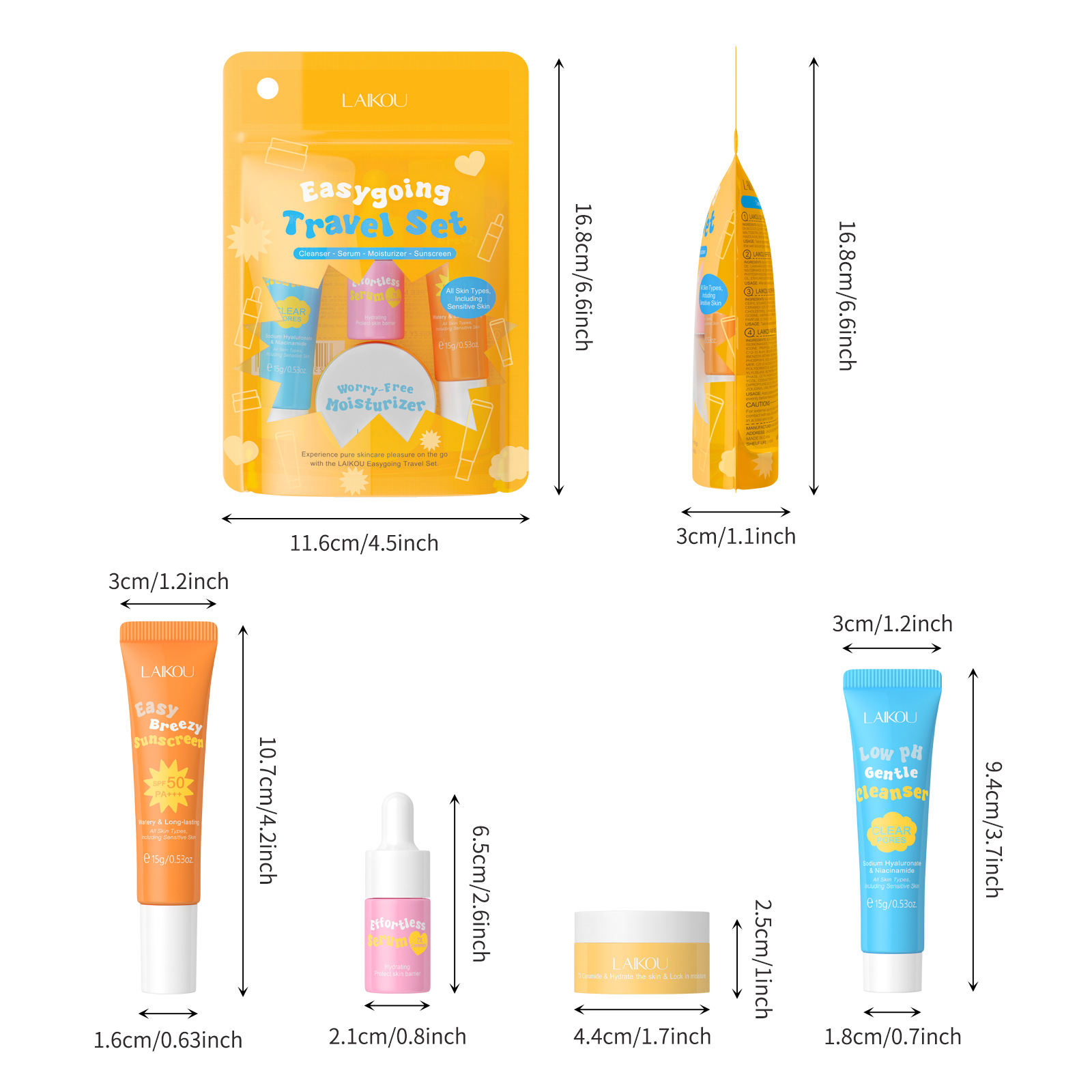 Hyaluronic Acid Facial Serum - 4 ADET Laikou Seramid Seyahat Elbisesi