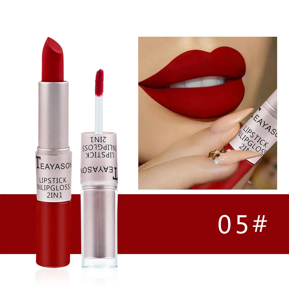 Matte Velvet Lip Tint Long Lasting - 1 adet pembe ruj seksi dudak