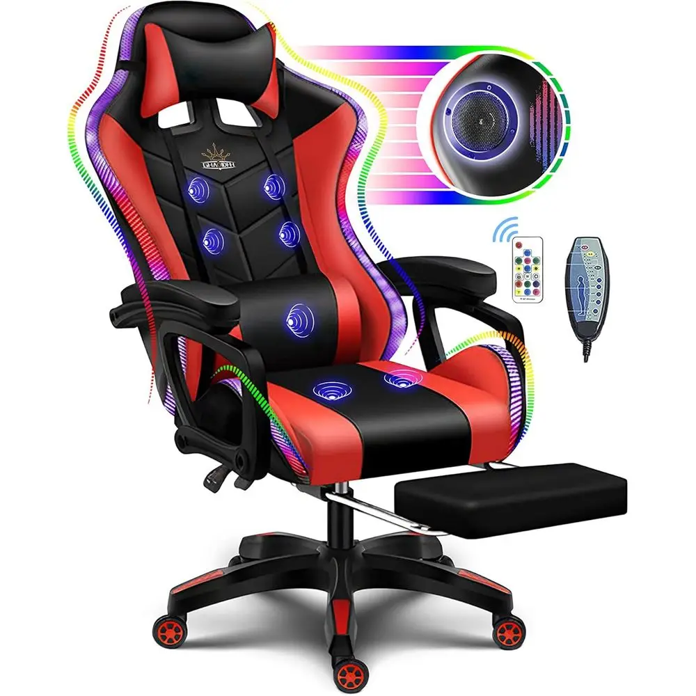 Massage - Kırmızı Renkli, LED RGB Işıklı, Hoparlörlü