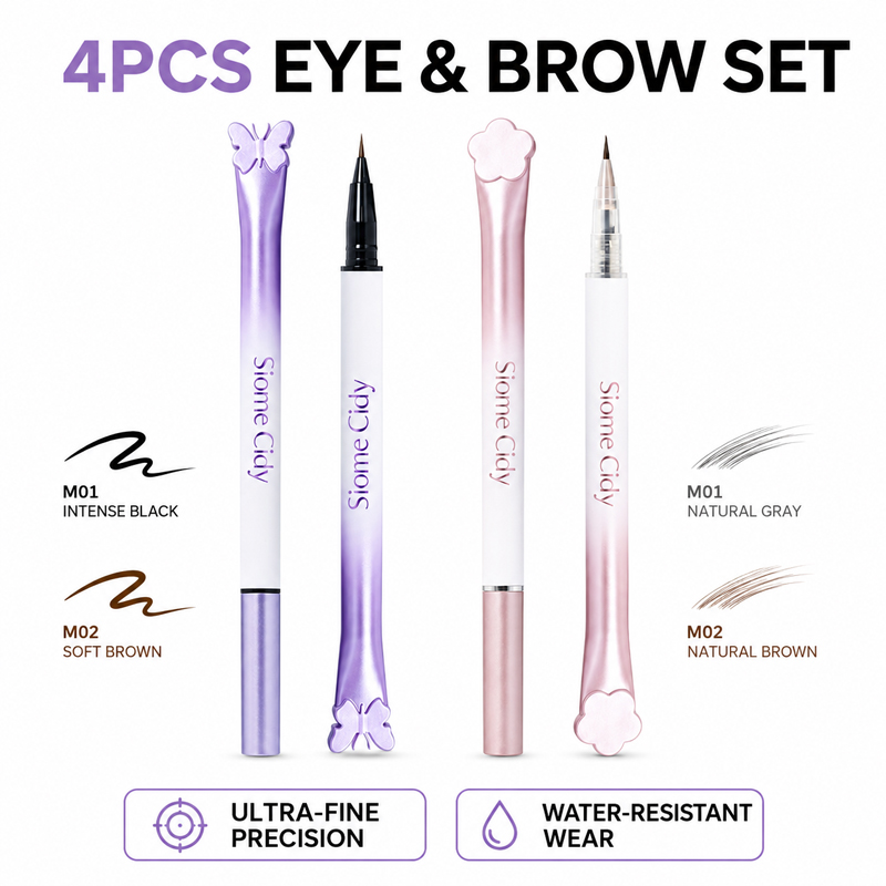 Waterproof Liquid Eyeliner Pen - Siome Cidy 4 Parça Sıvı Eyeliner