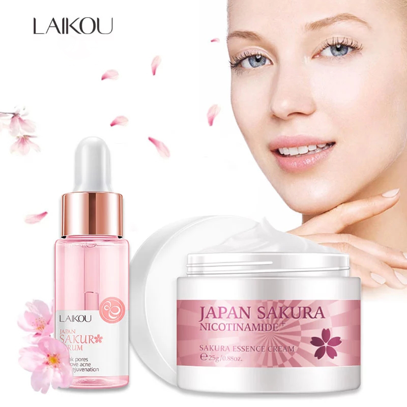 Niacinamide Pore Shrinking Essence - LAIKOU Sakura Serum Ve Kollajen Yüz