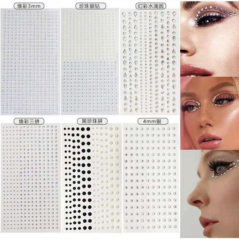 Nail Art - Beyaz Rhinestone'lar 2mm 3mm 4mm Akrilik