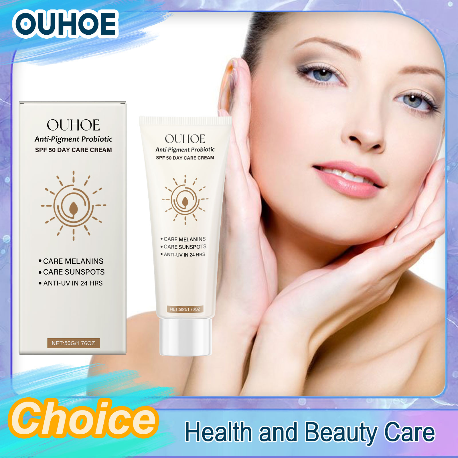 Spf 50 Waterproof Sunscreen - SPF50 Güneş Koruyucu Krem Ultraviyole Işınlarını
