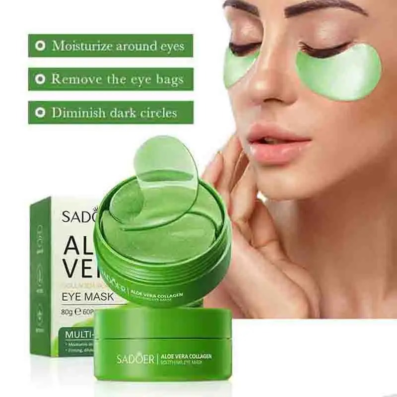 Collagen Under Eye Patches - 60 adet Aloe Vera Kollajen Göz