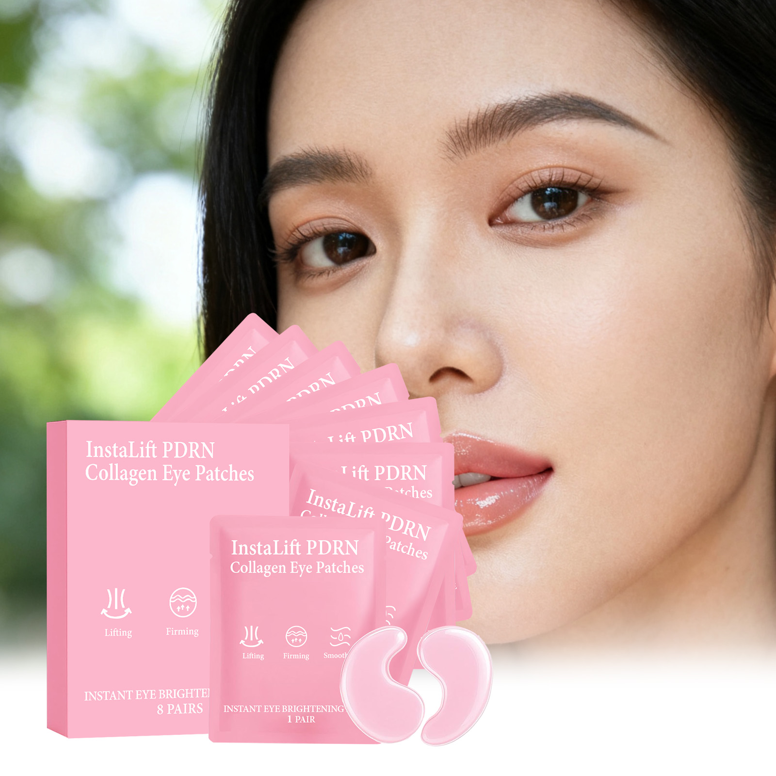 Collagen Under Eye Patches - Instalift PDRN Kolajen Göz Maskeleri Koyu