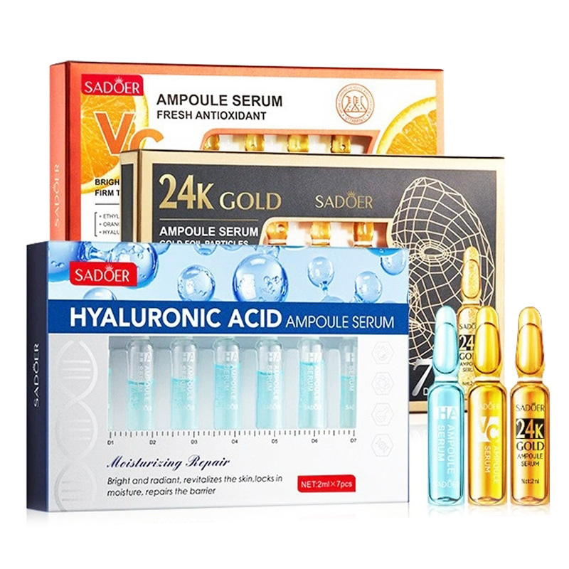Hyaluronic Acid Facial Serum - 7 adet/Kit SADOER Ampul C Vitamini