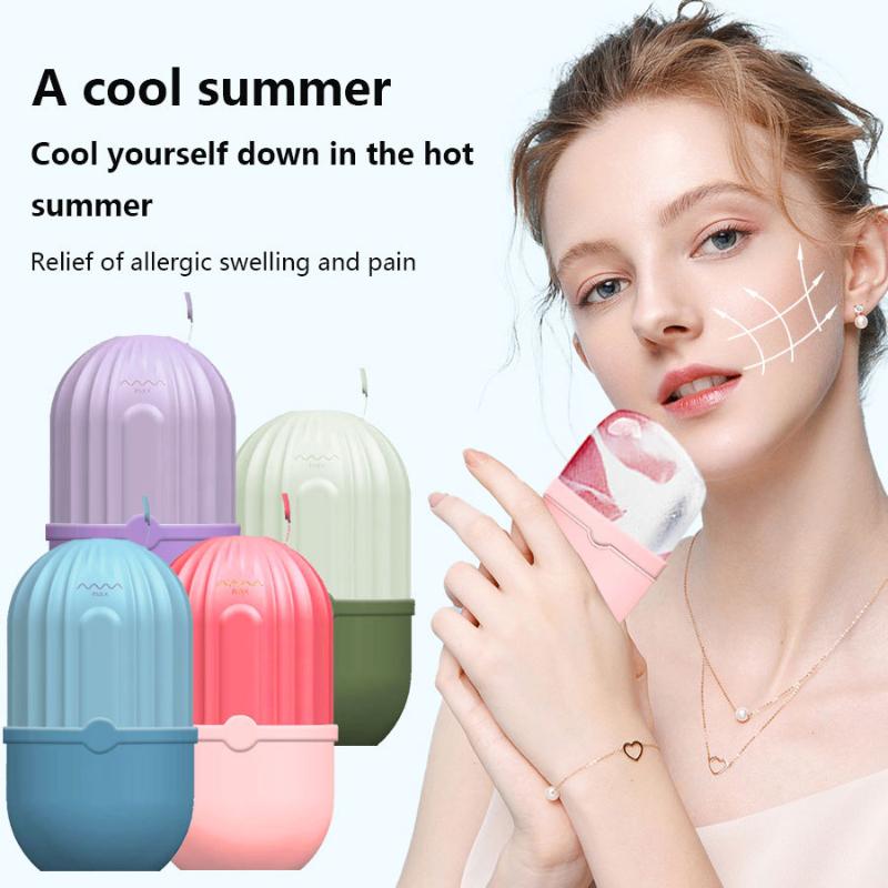 Face Ice Roller Puffiness - Silikon Buz Küpü Yüz Masaj Aleti,