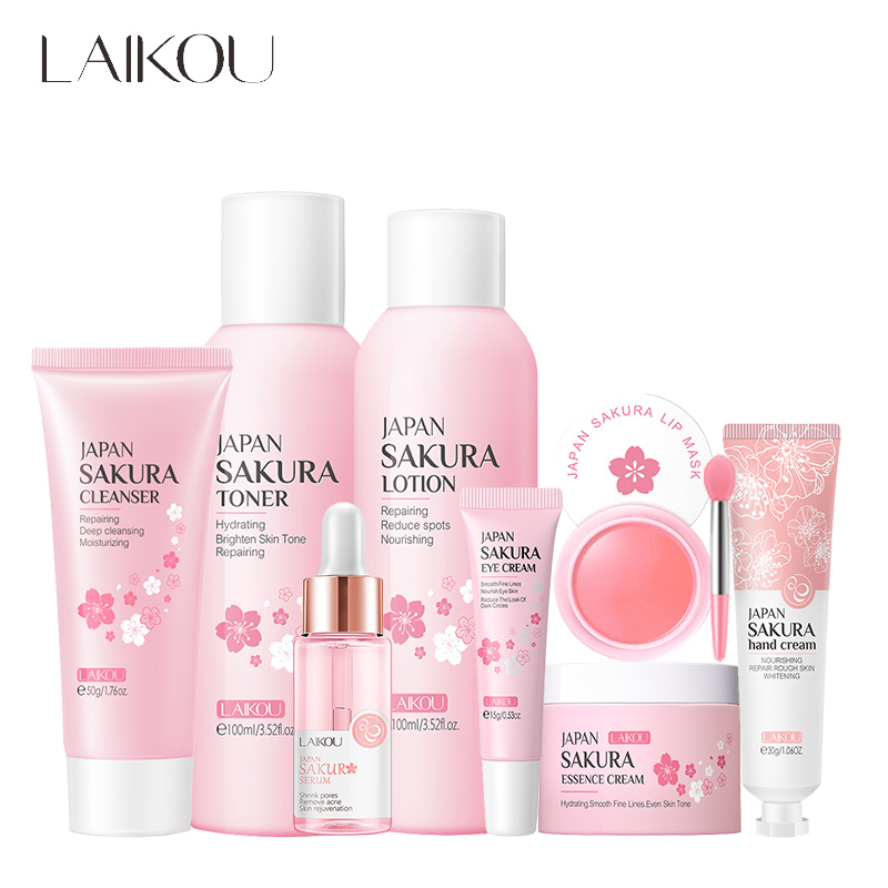 Hyaluronic Acid Facial Serum - LAIKOU 8 adet Sakura yüz cilt