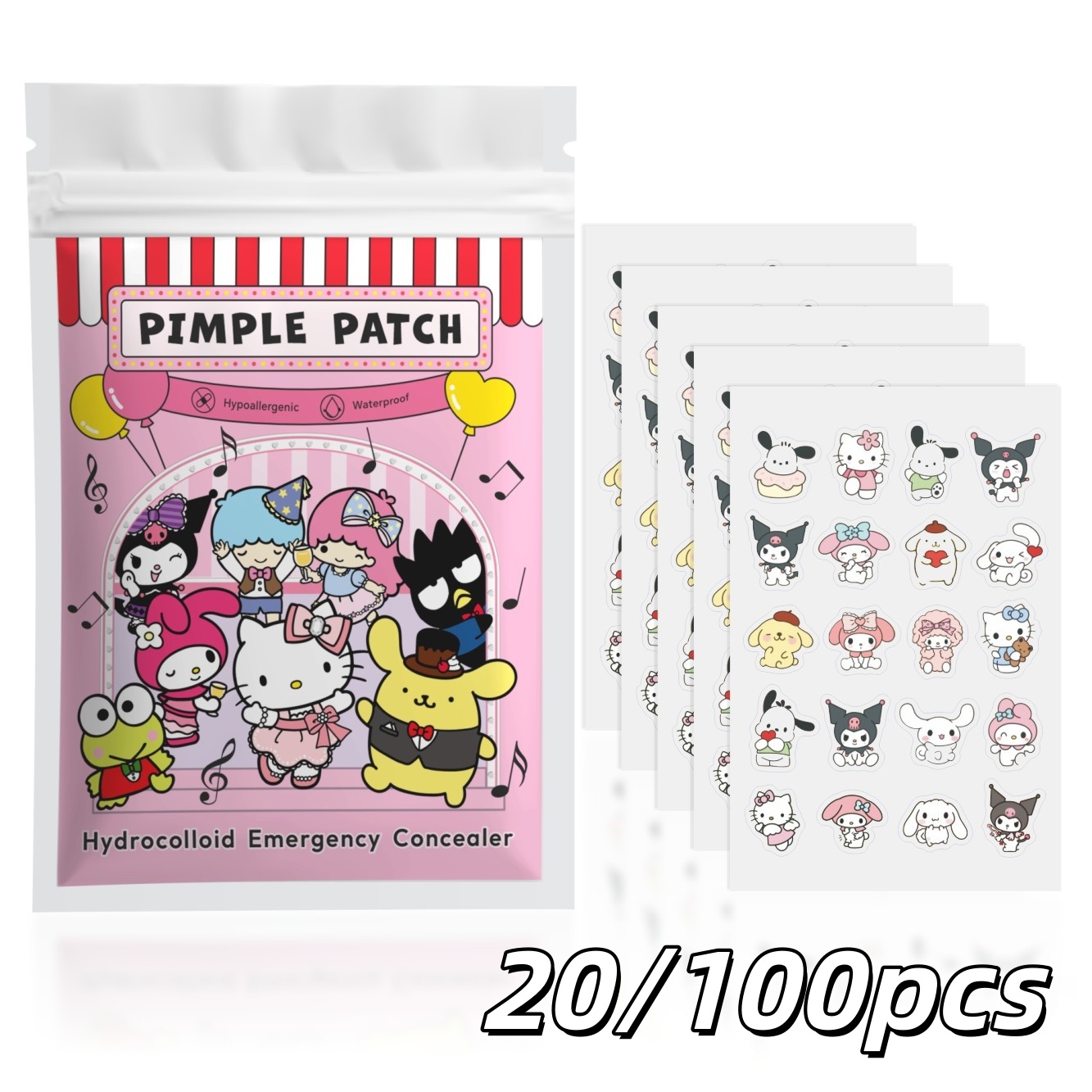 20/100 adet Hello Kitty Hidrok - Hydrocolloid Pimple Patch incelemesi ve fiyatı
