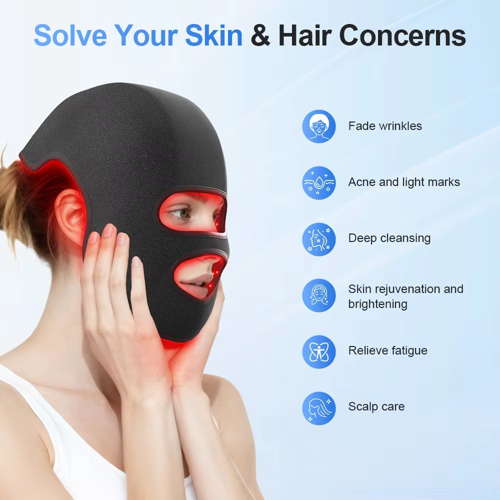4 Renkli LED Şapka ve Yüz Mask - Led Light Therapy Face Mask incelemesi ve fiyatı
