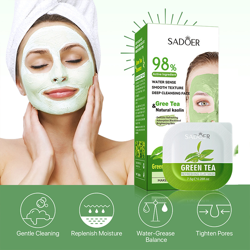 8 adet YEŞİL ÇAY temizleme çam - Green Tea Cleansing Clay Mask incelemesi ve fiyatı