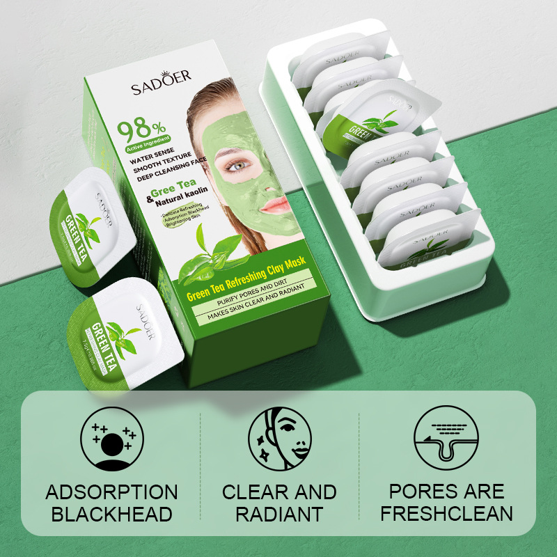 8 adet YEŞİL ÇAY temizleme çam - Green Tea Cleansing Clay Mask incelemesi ve fiyatı