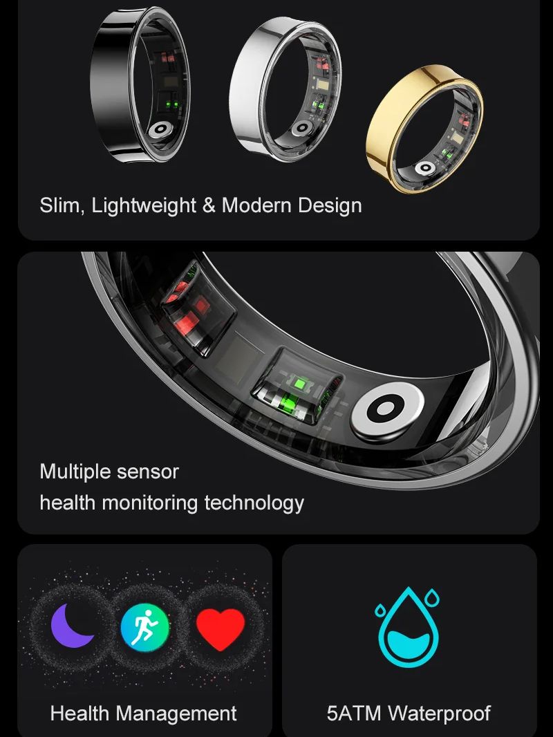 Yeni Akıllı Yüzük R09 Sağlık M - Health Monitors incelemesi ve fiyatı